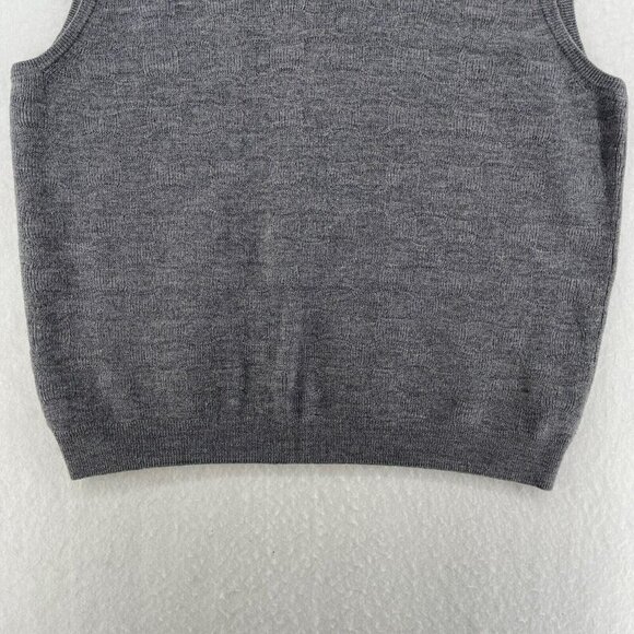 Calvin Klein Sweater Mens L Gray V Neck Regular Fit Sleeveless Pullover Vest - Picture 10 of 11